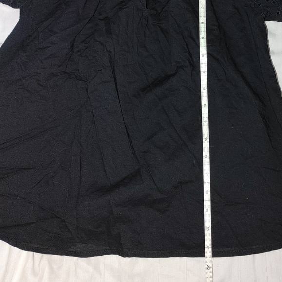 A New Day Black Cotton Eyelet Top - Picture 3 of 9